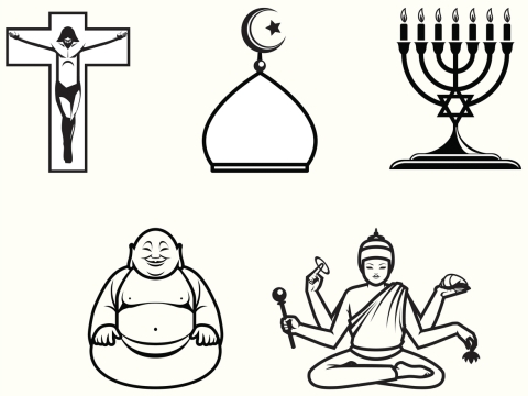 Fünf Weltreligionen