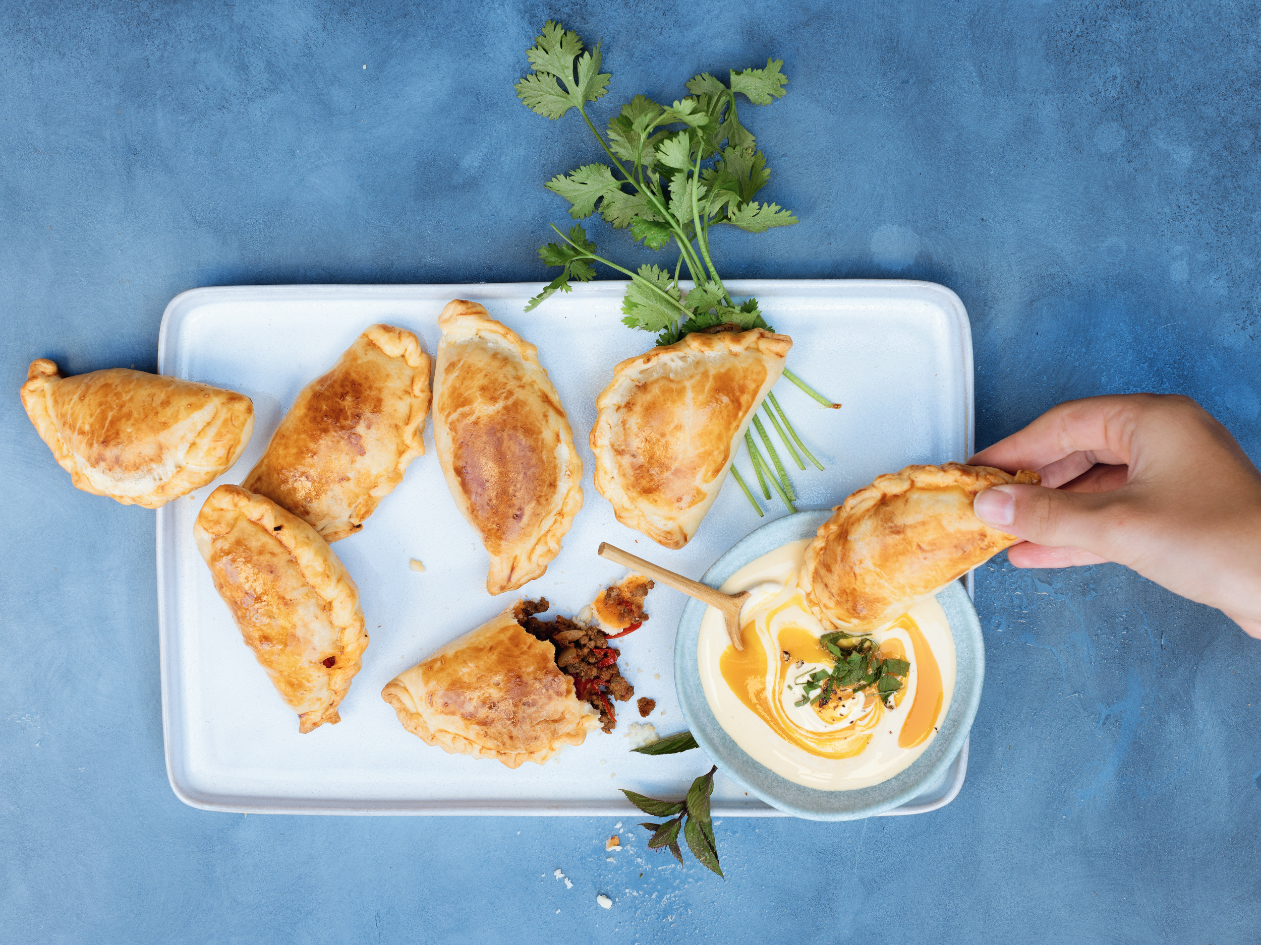 Empanadas mit Mango Dip