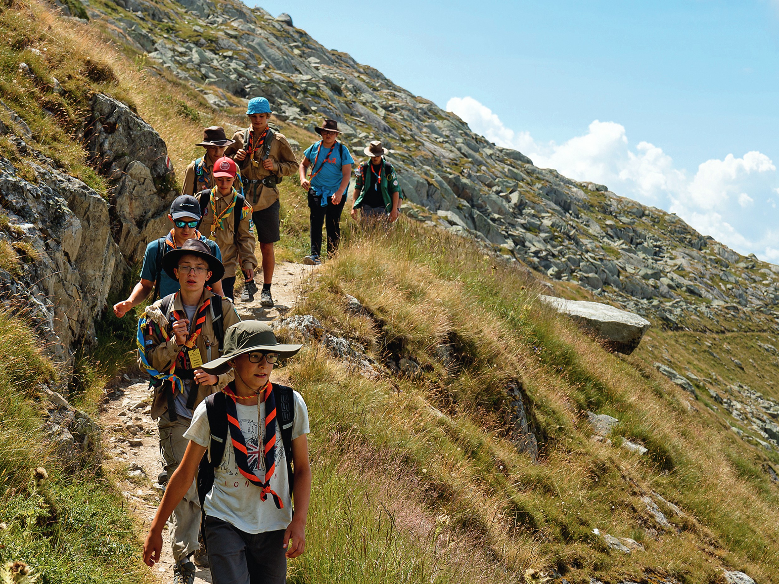 people hiking