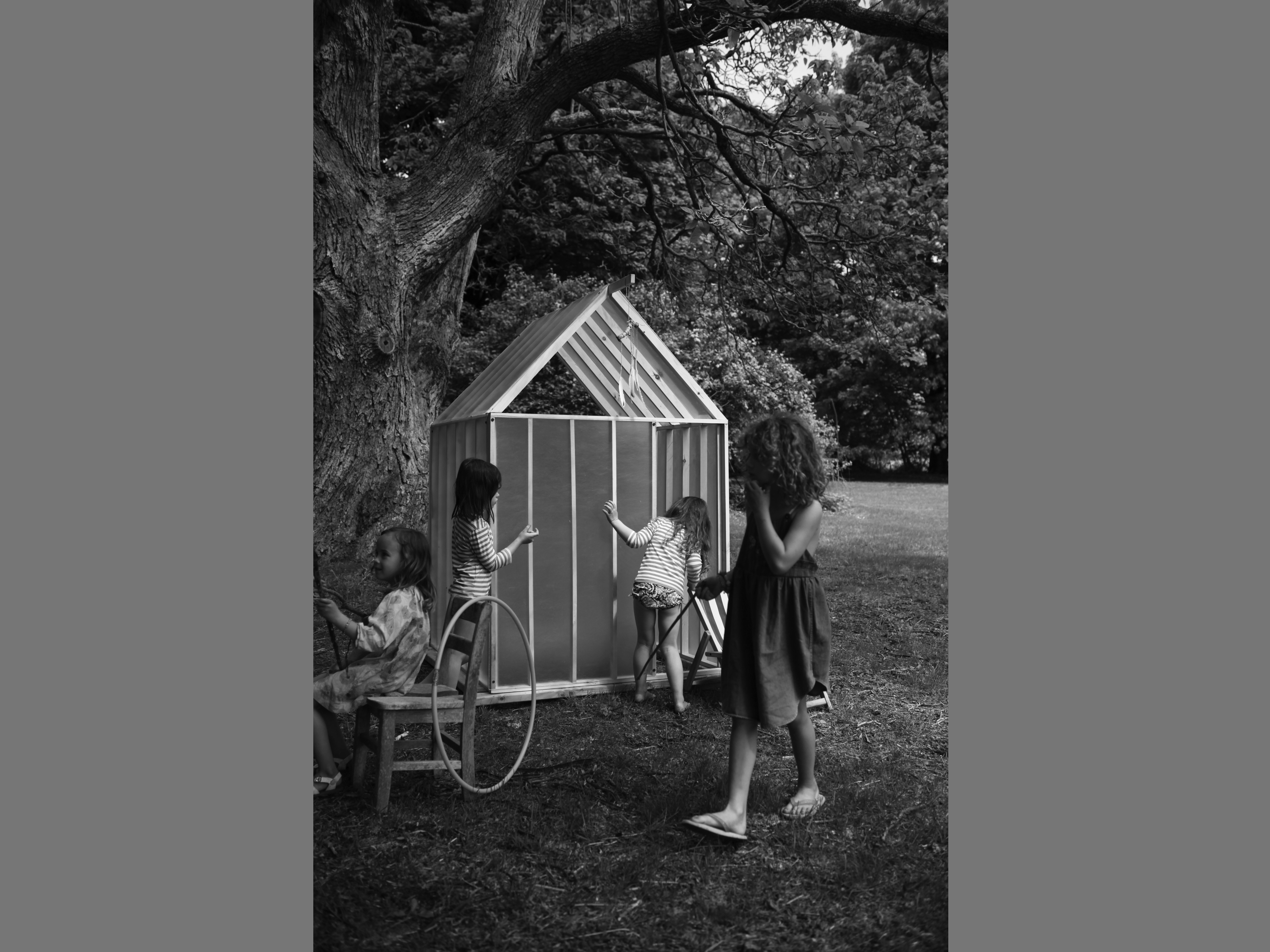 Das fertige, von Kindern gebaute Haus