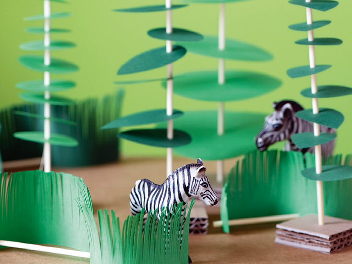 Zebras im selbstgemachtem Zoo