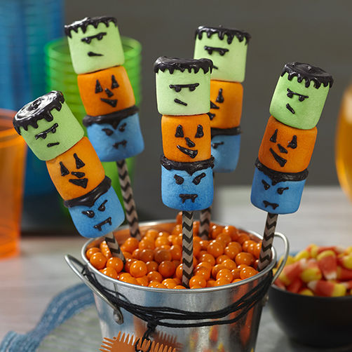 Halloween-Sticks mit mehreren Köpfen