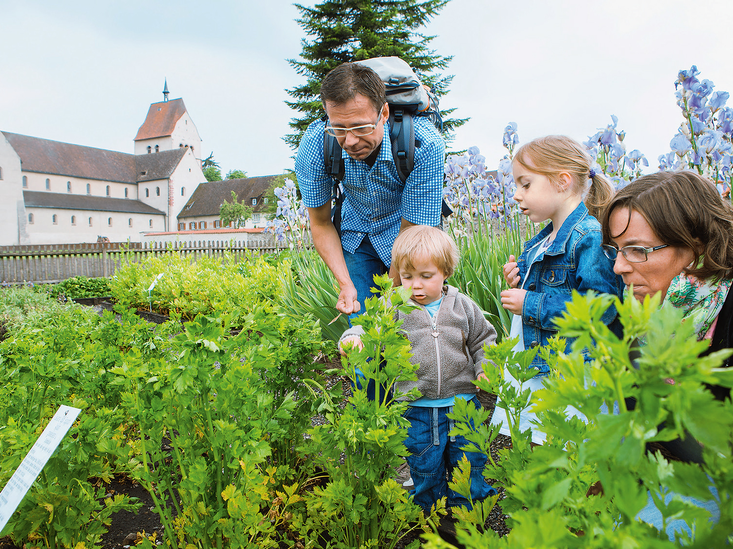 Familie auf der Insel Reichenau