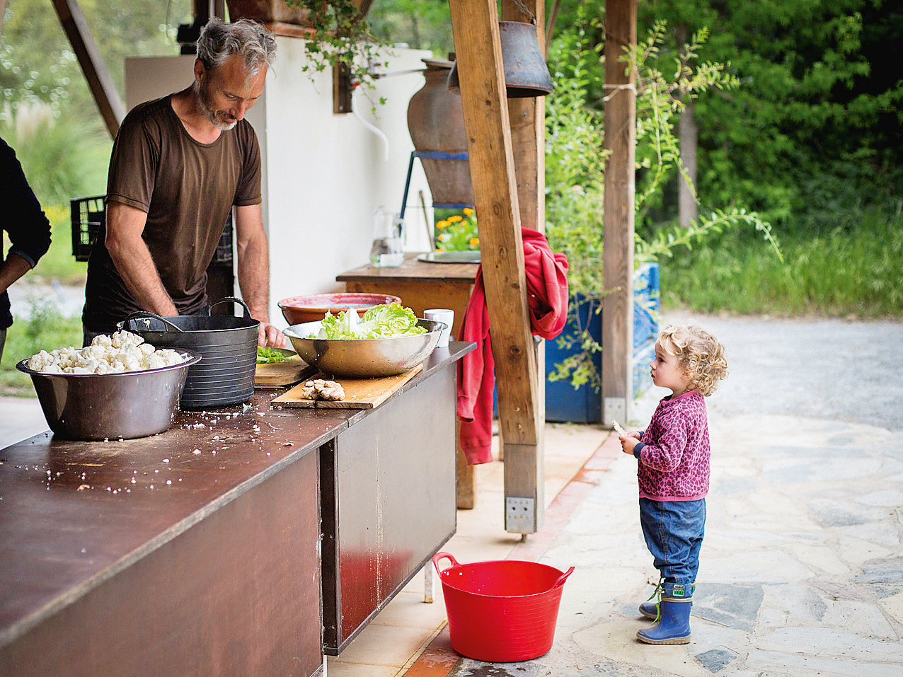 Kochen in der Freiluftküche