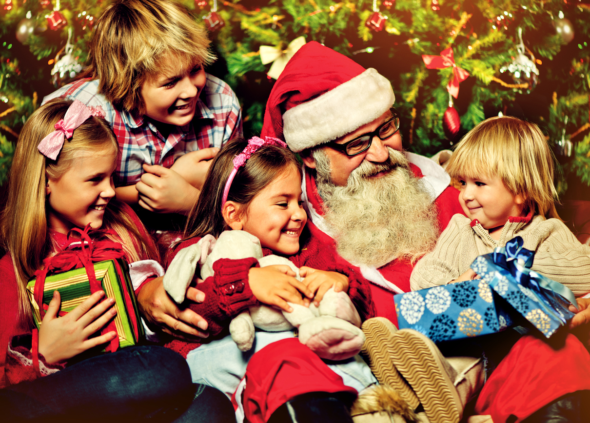 Nikolaus mit vielen Kindern