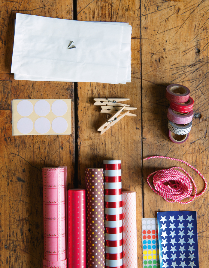 Material für einen Last-Minute-Adventskalender