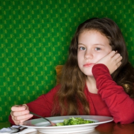 Mädchen mag ihr Essen nicht