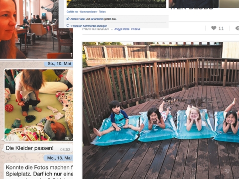 Screenshots aus facebook und Messengern