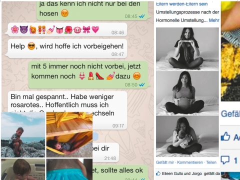 Screenshots aus facebook und Messengern