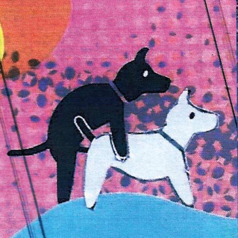 Illustration: Zwei Hunde beim Sex