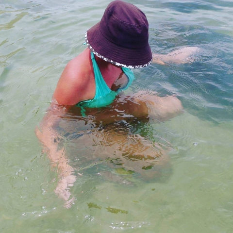 Mutter im Meer