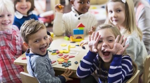 Kindergartenkinder im 1. Chindsgi